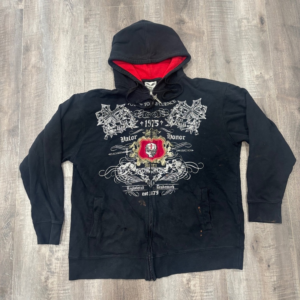 avirex oversized zip up